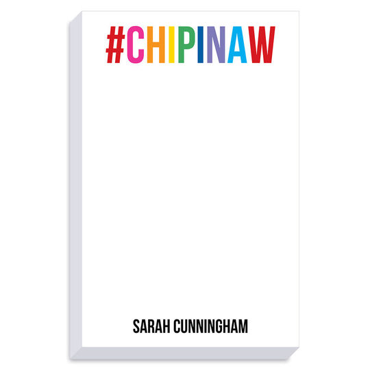 Colorful Hash Tag Camp Chunky Notepad
